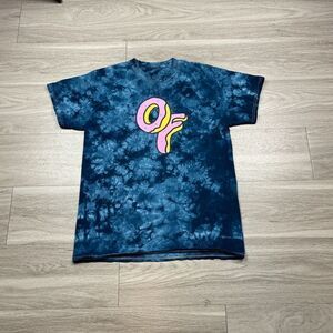 Odd Future Shirt Mens Medium Blue Tie Dye OFWGKTA Hip Hop Music Skateboarding